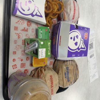 Jack In The Box - 2 bacon burgers one on sourdough toast/ seasoned curly fries/ Chicken sandwich/ cola frosty/ cheese burger/ variety of sauces - Fast Food Near Me - Longwood, Florida Jack In The Box - 2 bacon burgers one on sourdough toast/ seasoned curly fries/ Chicken sandwich/ cola frosty/ cheese burger/ variety of sauces - Fast Food Near Me - Longwood, Florida