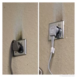 Water heater plug before and after