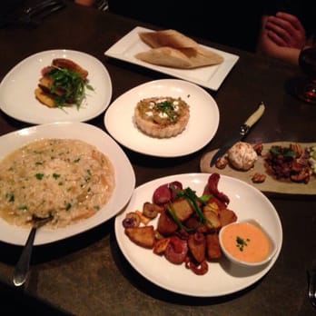 Zynodoa - Patatas bravas, caramelized onion risotto, goat cheese and caramelized leek tartlet, twice cooked pork belly, cheese plate - New American Near Me - Staunton, Virginia Zynodoa - Patatas bravas, caramelized onion risotto, goat cheese and caramelized leek tartlet, twice cooked pork belly, cheese plate - New American Near Me - Staunton, Virginia