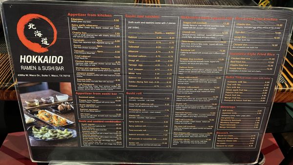 Menu photo 3 Hokkaido Ramen & Sushi Bar Waco, TX Menu photo 3 Hokkaido Ramen & Sushi Bar Waco, TX