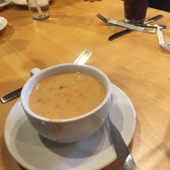The Tomato Cafe - Seafood bisque, presentation amiss. Not over 140° - Pizza Near Me - Fishkill, New York