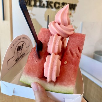 Sweet Cow Cafe - Cross section of Watermelon Sandwich @foodforfoodbabies - Ice Cream & Frozen Yogurt Near Me - Pasadena, California Sweet Cow Cafe - Cross section of Watermelon Sandwich @foodforfoodbabies - Ice Cream & Frozen Yogurt Near Me - Pasadena, California