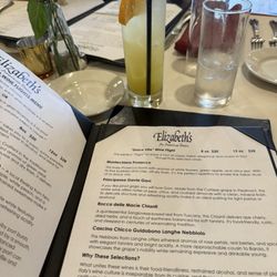 Elizabeth's An American Bistro - Wine list