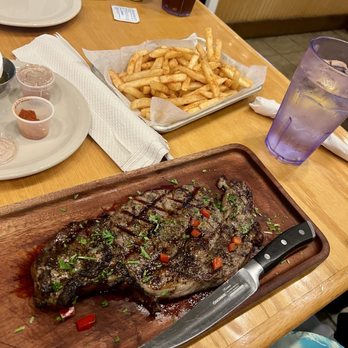 Cajun Greek - 16oz Ribeye Steak with a side of fries - Cajun/Creole Near Me - Galveston, Texas