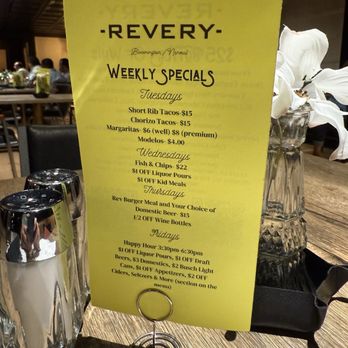 Revery - Weekly specials - Bars Near Me - Bloomington, Illinois