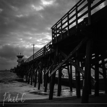 Seal Beach Pier - pier in black and white - Parks Near Me - Seal Beach, California