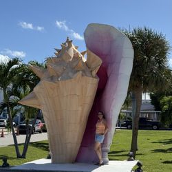 The Giant Key West Conch - Me standing in it to show the size.