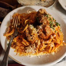Spaghetti and meatballs Spaghetti and meatballs