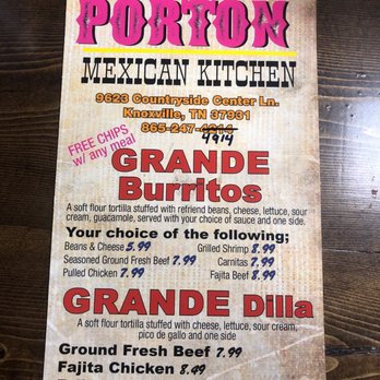 Porton Mexican Kitchen - Porton's Mexican Kitchen - Mexican Near Me - Knoxville, Tennessee