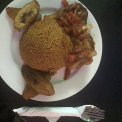 Legacy  Restaurant and Bar - Jollof rice, fish and plantain