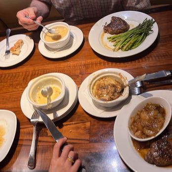LongHorn Steakhouse - - French onion soup, Ribeye w/ onions!  - Seafood Chowder, Pork chops, & asparagus!  - Seafood Chowder, Filet & asparagus! - Steakhouses Near Me - Athens, Georgia