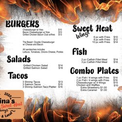 Regina's Sweet Heat - Menu
