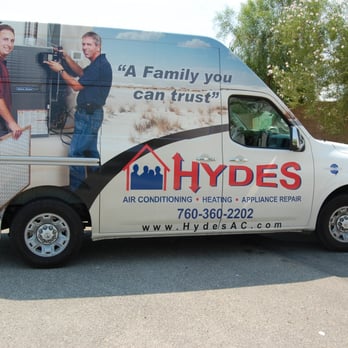 Hyde's Air Conditioning - One of our Hyde's trucks that you will see servicing the valley and your neighborhood. - Heating & Air Conditioning/HVAC Near Me - Indio, California