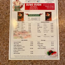 Sumo Sushi - Menu