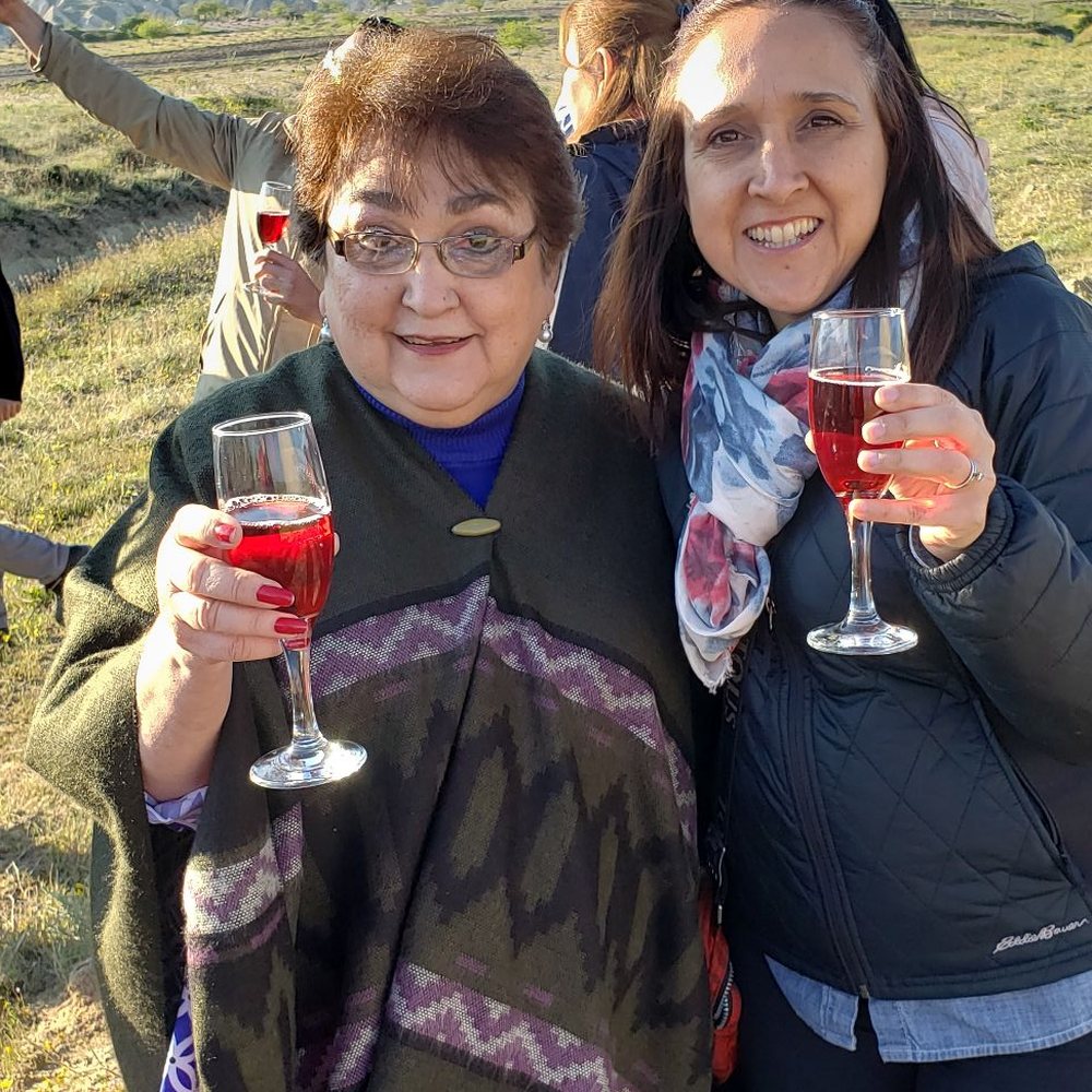 Cappadocia Balloons - Wife and aunt toast solid ground - Hot Air Balloons Near Me - Istanbul, 34