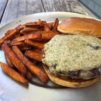 Eureka! - 28 Day Dry-Aged Bone Marrow Burger w/ Honey Cinnamon Fries. Perfection! - American Near Me - Concord, California