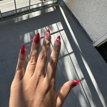 Thania Pro Nails - Results: DND Boston University Red and red charms for the cherries - Nail Salons Near Me - Garden Grove, California Thania Pro Nails - Results: DND Boston University Red and red charms for the cherries - Nail Salons Near Me - Garden Grove, California
