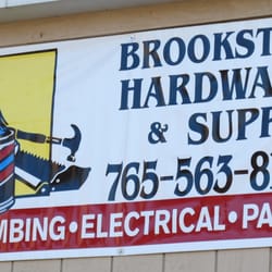 Brookston Hardware and Supply - Sign on front of Brookston Hardware, 101 E. 3rd. Street (SR 18), Brookston, Indiana.