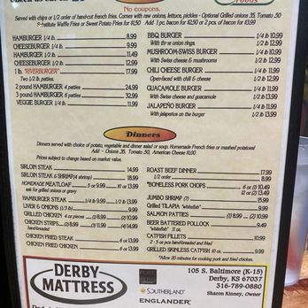 Riverside Cafe - Burger Menu - American Near Me - Derby, Kansas