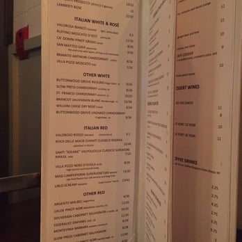 Moro's Kitchen - Drink list. - Italian Near Me - Skaneateles, New York