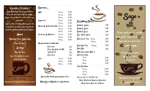 Menu photo 7 Sage Coffee House &  Bistro Quincy, WA