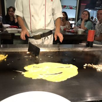 Benihana - Look at the poor smiley face - Sushi Bars Near Me - Irving, Texas