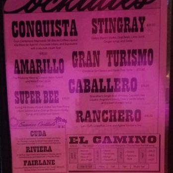 The Dustland - Menu as of 08 August 2025 - Lounges Near Me - Las Vegas, Nevada