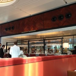 Rosetta - The bar at Rosetta, with a glass wall to the open kitchen behind.