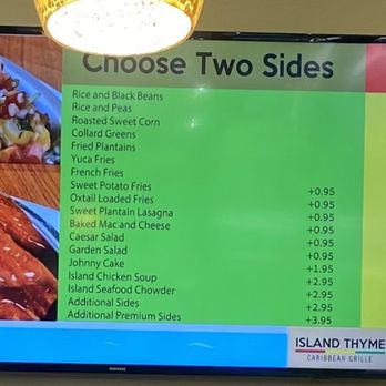 Virgin Island Thyme - Choose a entre and two sides - Caribbean Near Me - Orlando, Florida