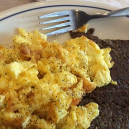 Scrambled eggs and scrapple--I asked for the scrambled hard. #yum