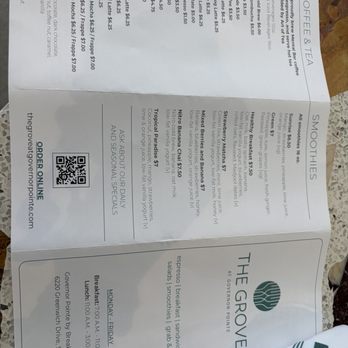 The Grove - Menu - Coffee & Tea Near Me - San Diego, California