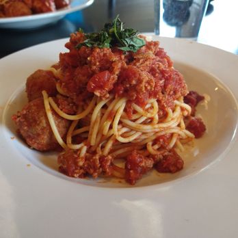 Licari's Sicilian Pizza Kitchen - Spaghetti with meat sauce and meatballs. - Italian Near Me - Grand Rapids, Michigan Licari's Sicilian Pizza Kitchen - Spaghetti with meat sauce and meatballs. - Italian Near Me - Grand Rapids, Michigan