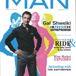Shweiki Media - Owner, Gal Shweiki, on the front cover of San Antonio Man!