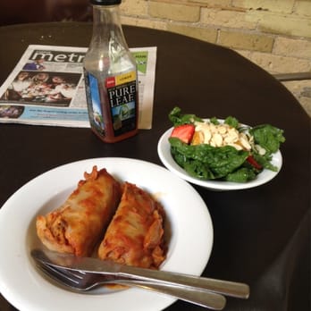 Nooner's - Cabbage rolls with a side of spinach salad - Breakfast & Brunch Near Me - London, Ontario Nooner's - Cabbage rolls with a side of spinach salad - Breakfast & Brunch Near Me - London, Ontario