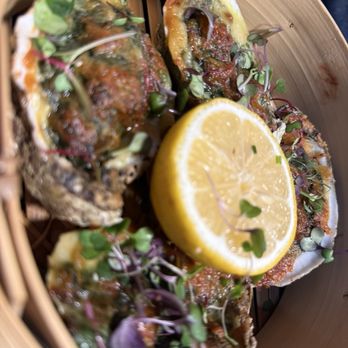 Bleu Kitchen Garlic Noodle Bar - Baked oysters, Rockefeller - Noodles Near Me - Las Vegas, Nevada Bleu Kitchen Garlic Noodle Bar - Baked oysters, Rockefeller - Noodles Near Me - Las Vegas, Nevada