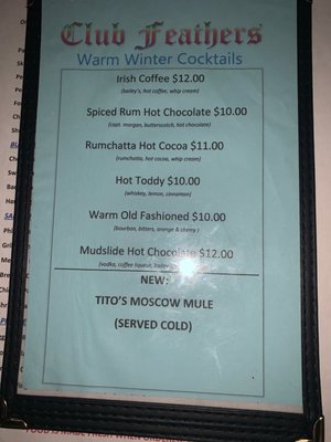 Menu photo 1 Club Feathers River Edge, NJ Menu photo 1 Club Feathers River Edge, NJ