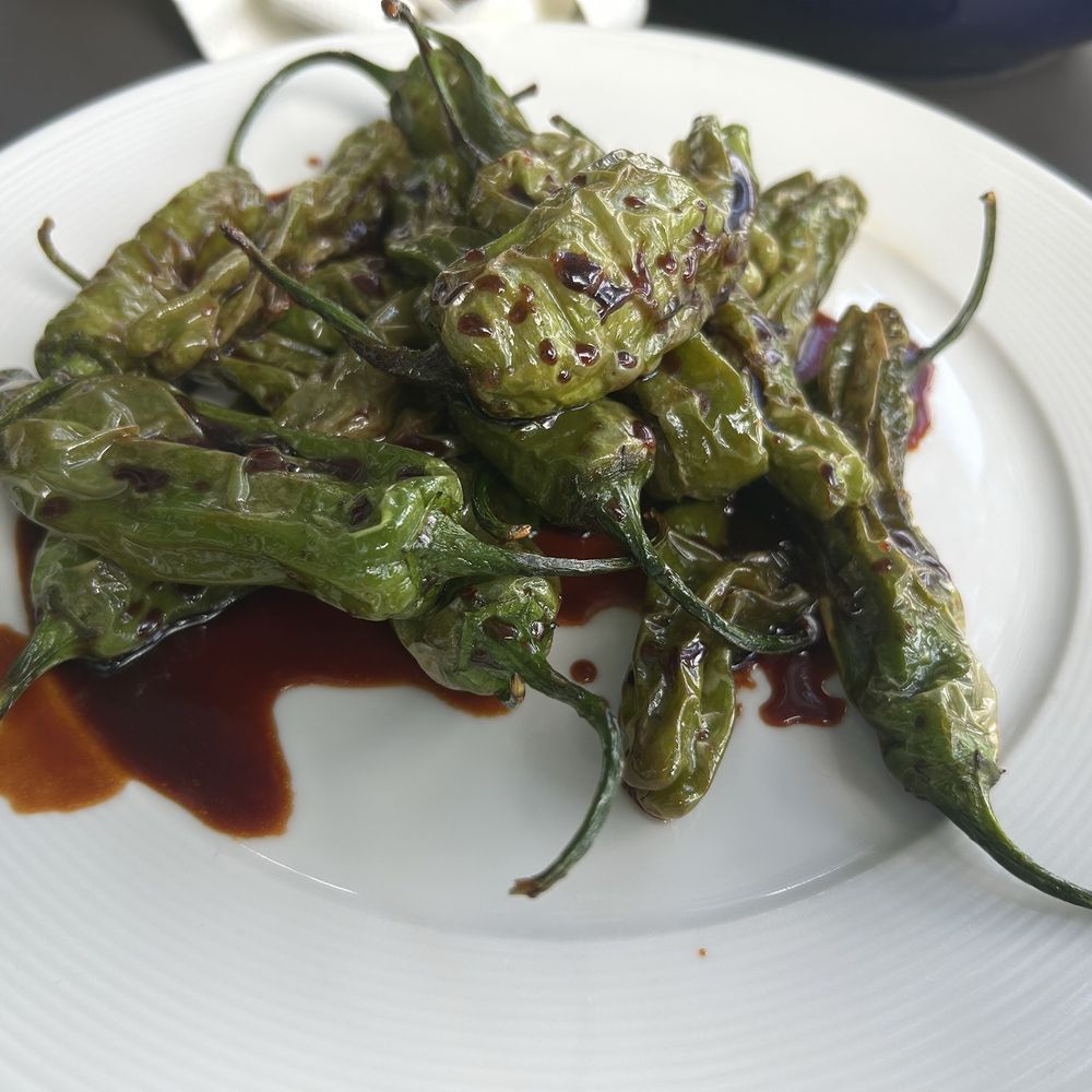 zinc@shade - Shishito peppers without bottarga (fish eggs) - New American Near Me - Manhattan Beach, California zinc@shade - Shishito peppers without bottarga (fish eggs) - New American Near Me - Manhattan Beach, California