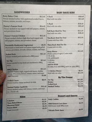 Menu photo 7 Danny's Road Side Kitchen Lower Lake, CA