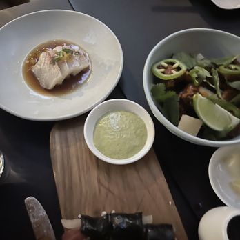 Uchibā Austin - Hama Chili, Spicy Tuna Temaki and Chicken karaage - Cocktail Bars Near Me - Austin, Texas