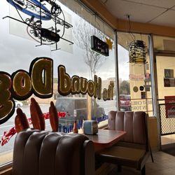 View from inside - love the two person booth!