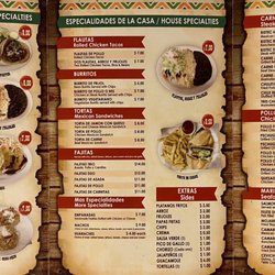 Taqueria El Mariachi - 1/14/21 menu