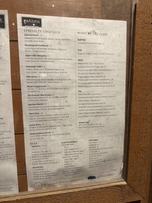 Menu photo 8 Gather in Jackson Hole Jackson, WY