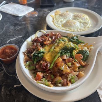 84th Classic Cafe - My "veggie" skillet. ( -mushrooms, +bacon ) - Diners Near Me - West Allis, Wisconsin 84th Classic Cafe - My "veggie" skillet. ( -mushrooms, +bacon ) - Diners Near Me - West Allis, Wisconsin