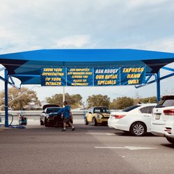 Outside car wash area