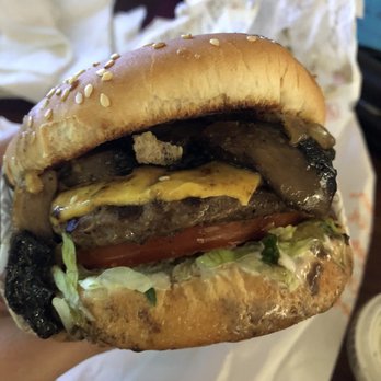 Habit Burger & Grill - Char burger added: cheese and portobello mushrooms. bomb!! - Salad Near Me - Echo Park, California
