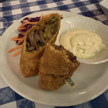 The Angus Barn - Wagyu Philly Cheesesteak Eggroll - Steakhouses Near Me - Raleigh, North Carolina The Angus Barn - Wagyu Philly Cheesesteak Eggroll - Steakhouses Near Me - Raleigh, North Carolina