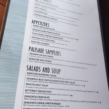Palisade - Menu - Seafood Near Me - Seattle, Washington