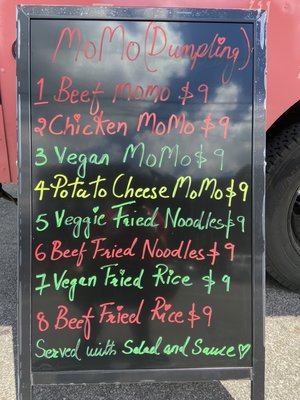 Menu photo 6 Tibetan Momo Boulder, CO