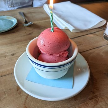 The Optimist - Sorbet of the moment was a rose. - Seafood Near Me - Atlanta, Georgia The Optimist - Sorbet of the moment was a rose. - Seafood Near Me - Atlanta, Georgia