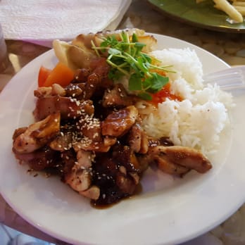 Coco D’s - The chiken teriyaki bowl with 3 dumplings. Yumm - Barbeque Near Me - Reseda, California